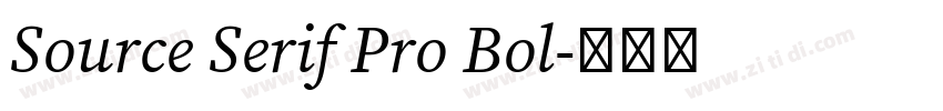 Source Serif Pro Bol字体转换